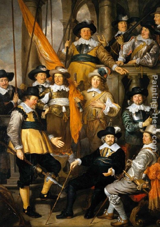 The Company of Cpt. Aelbert Bas and Lt. Lucas Conijn painting - Govert Teunisz Flinck The Company of Cpt. Aelbert Bas and Lt. Lucas Conijn art painting